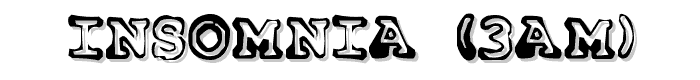 Insomnia (3am) font